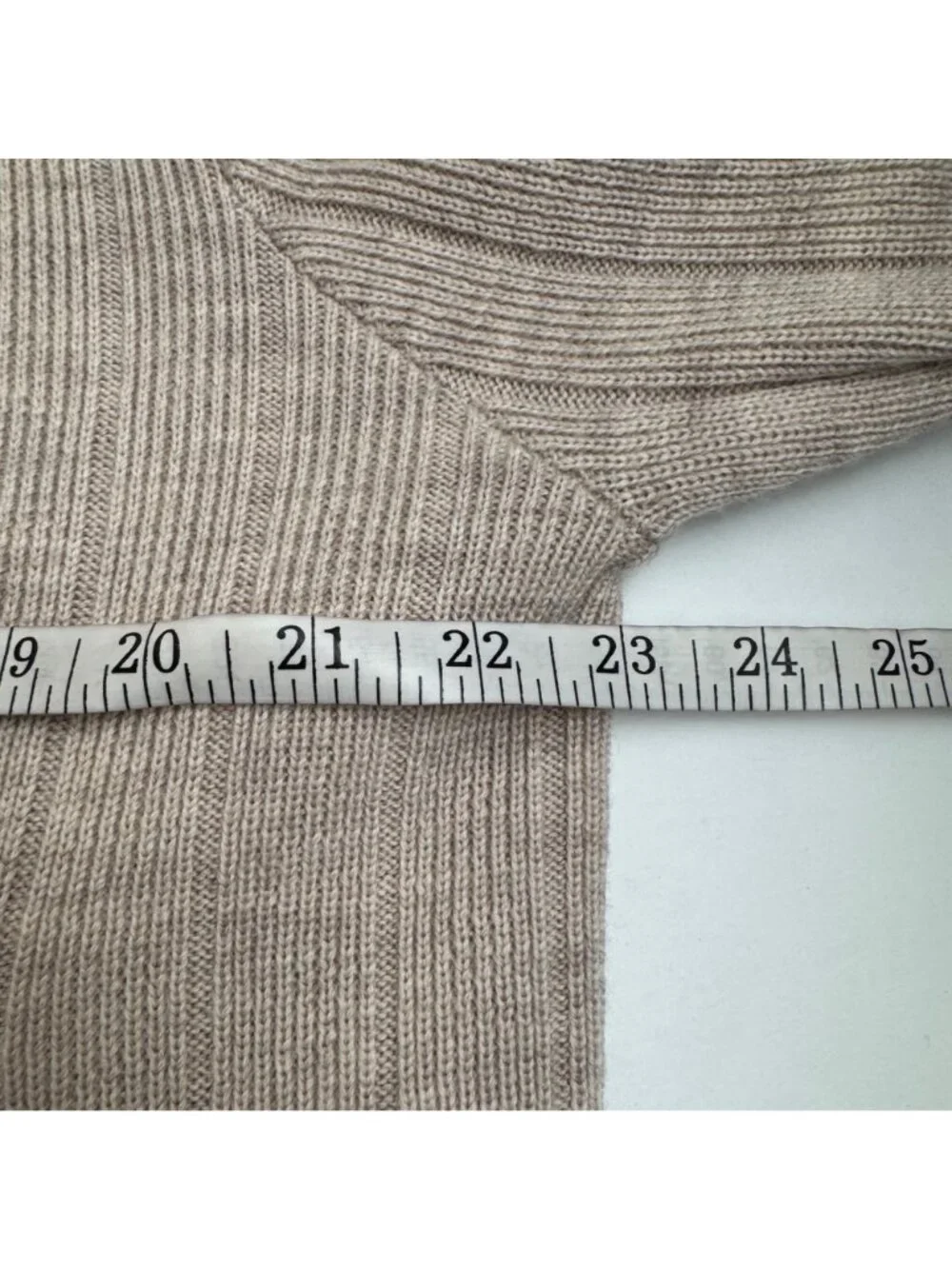 Orvis 100% Merino Wool Full Zip Beige Cardigan Men's Med Elbow Patches Academia